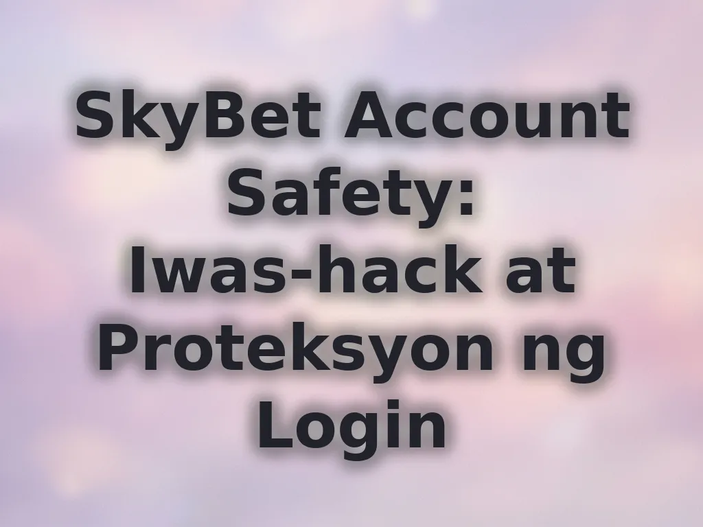 SkyBet Account Safety: Iwas-hack at Proteksyon ng Login